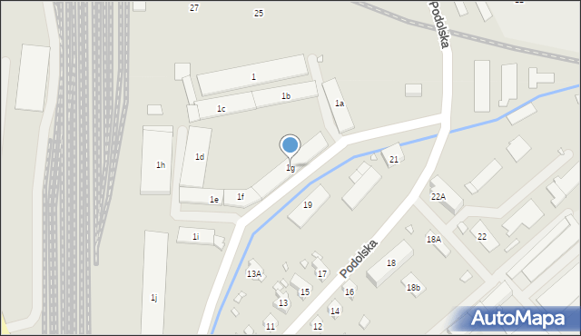 Nysa, Podolska, 1g, mapa Nysy