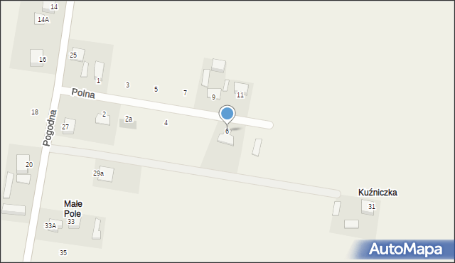 Oblęgór, Polna, 6, mapa Oblęgór