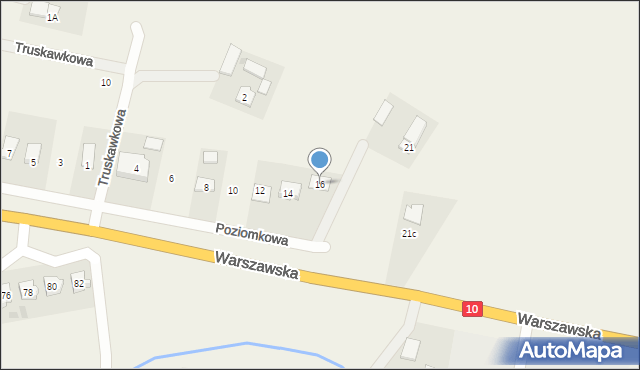 Obrowo, Poziomkowa, 16, mapa Obrowo