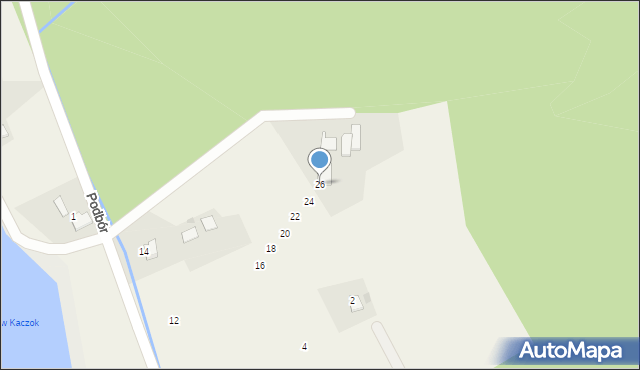 Ochaby Wielkie, Podbór, 26, mapa Ochaby Wielkie