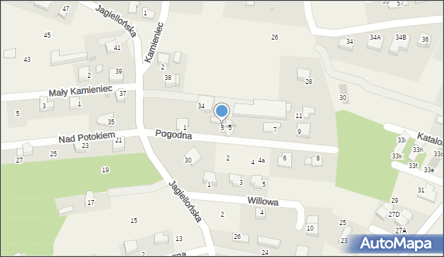 Ochojno, Pogodna, 3, mapa Ochojno