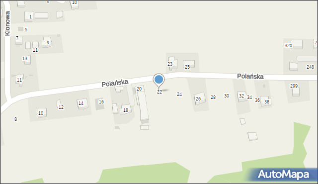 Ochojno, Polańska, 22, mapa Ochojno