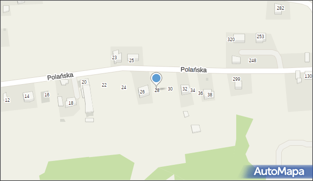 Ochojno, Polańska, 28, mapa Ochojno