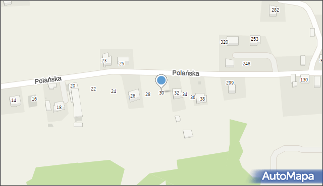 Ochojno, Polańska, 30, mapa Ochojno