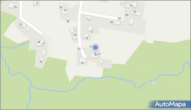 Ochojno, Popiełuszki Jerzego, bł. ks., 79, mapa Ochojno