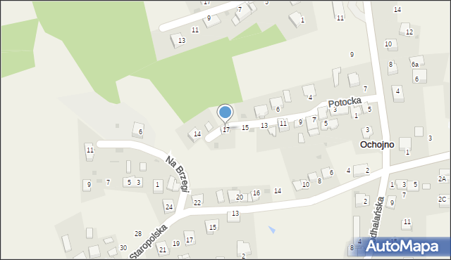 Ochojno, Potocka, 17, mapa Ochojno