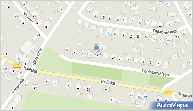 Odolanów, Poniatowskiego, 3a, mapa Odolanów