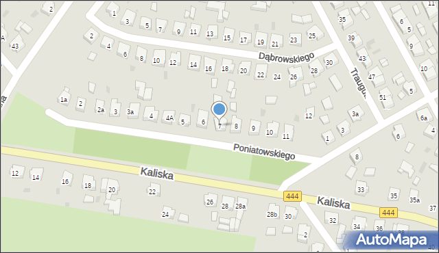 Odolanów, Poniatowskiego, 7, mapa Odolanów