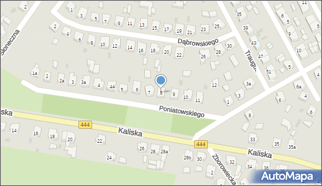 Odolanów, Poniatowskiego, 8, mapa Odolanów