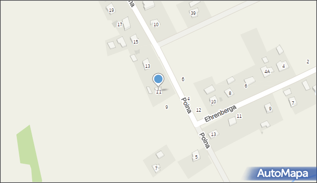 Odrzykoń, Polna, 11, mapa Odrzykoń