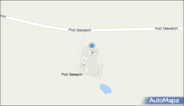 Ogorzeliny, Pod Sławęcin, 2B, mapa Ogorzeliny