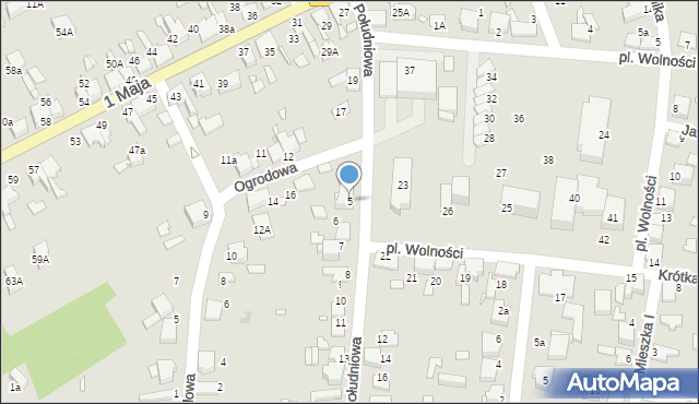 Ogrodzieniec, Południowa, 5, mapa Ogrodzieniec