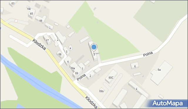 Ołdrzychowice Kłodzkie, Polna, 3, mapa Ołdrzychowice Kłodzkie