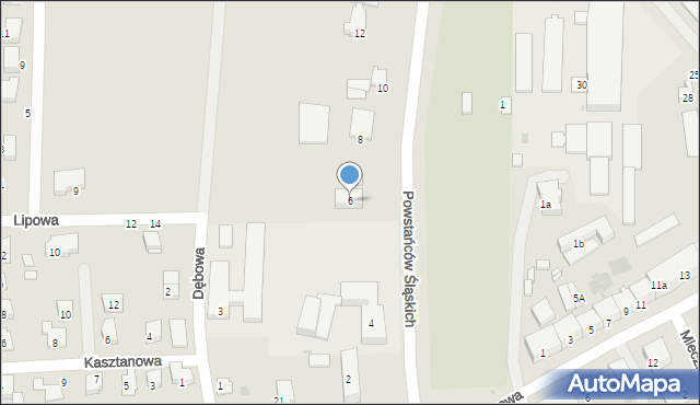 Olesno, Powstańców Śląskich, 6, mapa Olesno