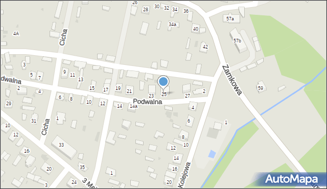 Oleszyce, Podwalna, 25, mapa Oleszyce