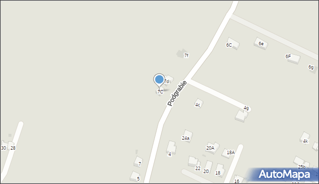 Olkusz, Podgrabie, 7C, mapa Olkusz