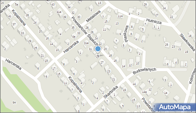 Olkusz, Powstańców Śląskich, 29, mapa Olkusz