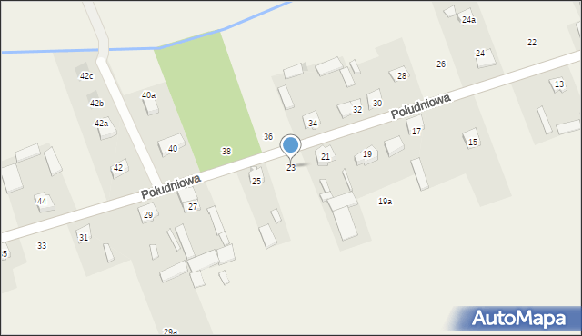 Olszanka, Południowa, 23, mapa Olszanka