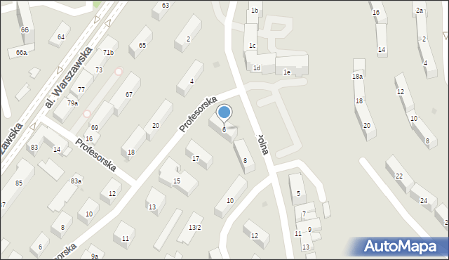 Olsztyn, Polna, 6, mapa Olsztyna