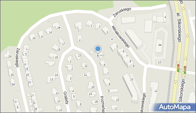 Olsztyn, Poznańskiego Stefana, prof., 5, mapa Olsztyna