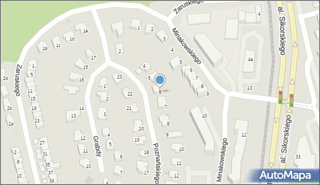 Olsztyn, Poznańskiego Stefana, prof., 6, mapa Olsztyna