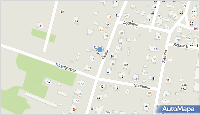 Olsztyn, Polna, 45, mapa Olsztyna