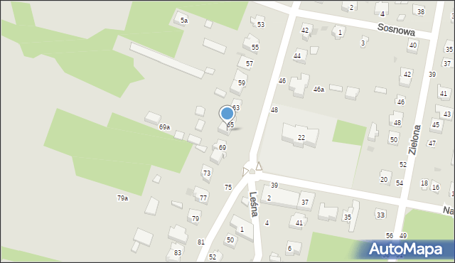 Olsztyn, Polna, 67, mapa Olsztyna