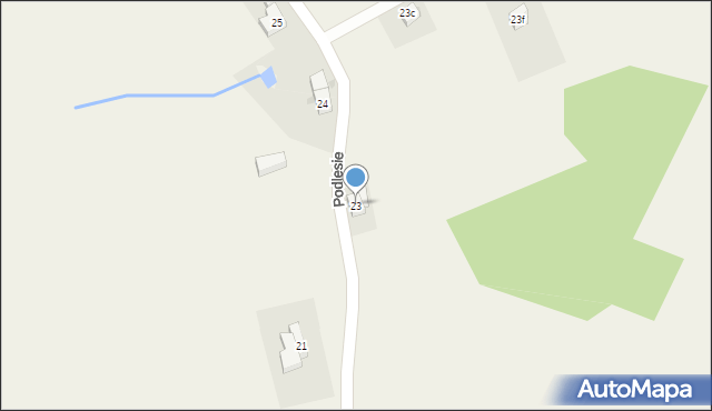 Olszyniec, Podlesie, 23, mapa Olszyniec