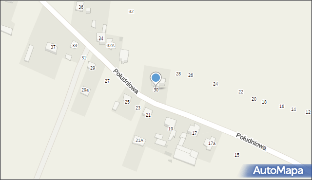 Ołtarzew, Południowa, 30, mapa Ołtarzew