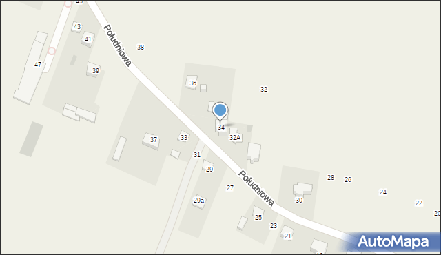 Ołtarzew, Południowa, 34, mapa Ołtarzew