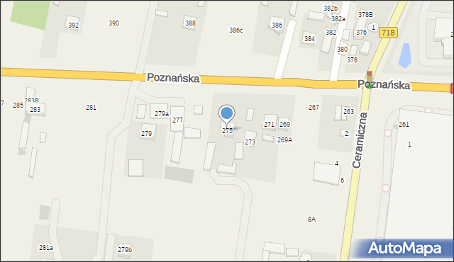 Ołtarzew, Poznańska, 275, mapa Ołtarzew