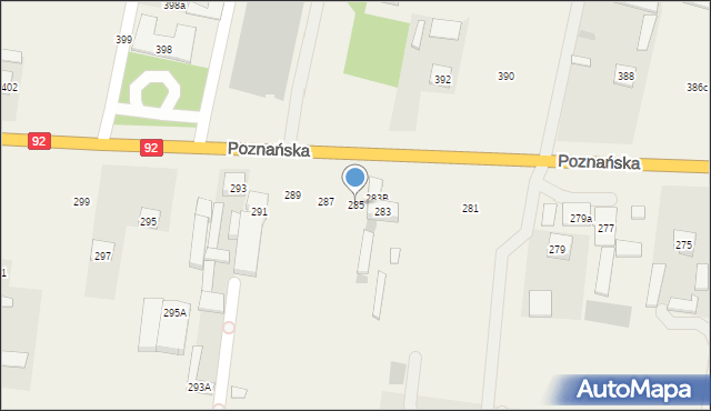 Ołtarzew, Poznańska, 285, mapa Ołtarzew