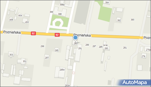 Ołtarzew, Poznańska, 293, mapa Ołtarzew