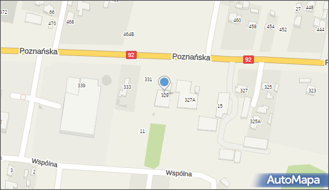 Ołtarzew, Poznańska, 329, mapa Ołtarzew