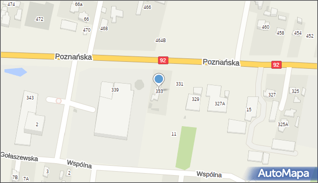 Ołtarzew, Poznańska, 333, mapa Ołtarzew