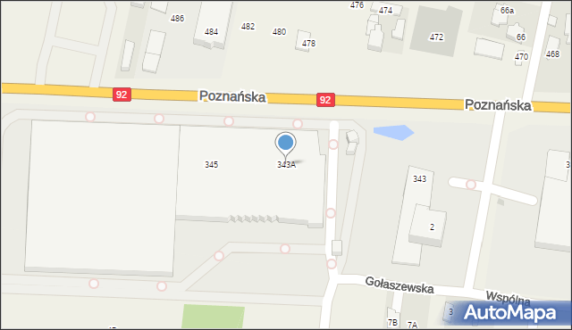 Ołtarzew, Poznańska, 343A, mapa Ołtarzew