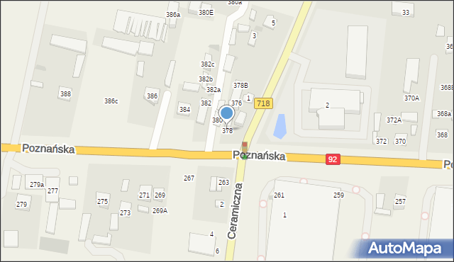 Ołtarzew, Poznańska, 378, mapa Ołtarzew