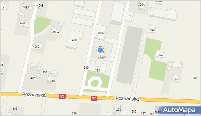 Ołtarzew, Poznańska, 398a, mapa Ołtarzew