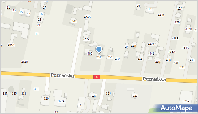 Ołtarzew, Poznańska, 458, mapa Ołtarzew