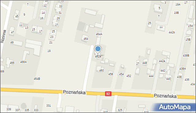 Ołtarzew, Poznańska, 462a, mapa Ołtarzew