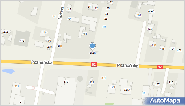 Ołtarzew, Poznańska, 464B, mapa Ołtarzew