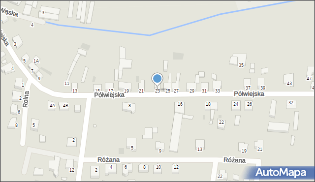 Opalenica, Półwiejska, 23, mapa Opalenica