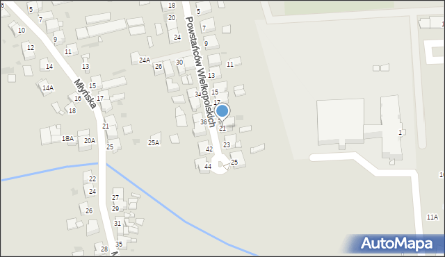 Opalenica, Powstańców Wielkopolskich, 21, mapa Opalenica