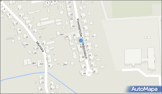 Opalenica, Powstańców Wielkopolskich, 34, mapa Opalenica