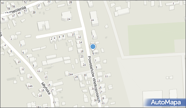 Opalenica, Powstańców Wielkopolskich, 5, mapa Opalenica