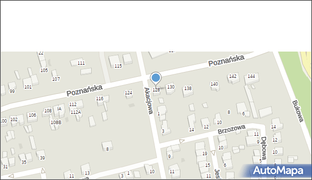 Opalenica, Poznańska, 128, mapa Opalenica