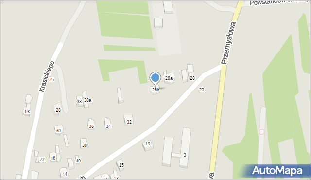 Opoczno, Powstańców Wielkopolskich, 28b, mapa Opoczno