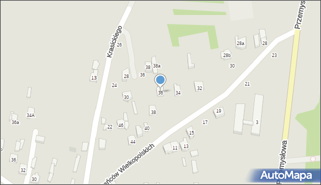 Opoczno, Powstańców Wielkopolskich, 36, mapa Opoczno