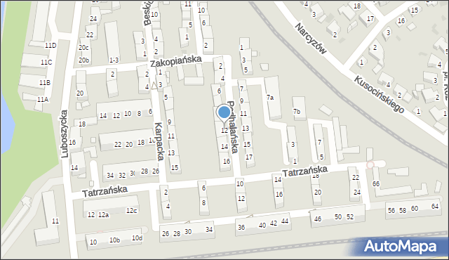 Opole, Podhalańska, 12, mapa Opola