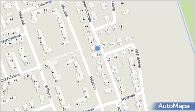 Opole, Pomarańczowa, 13, mapa Opola